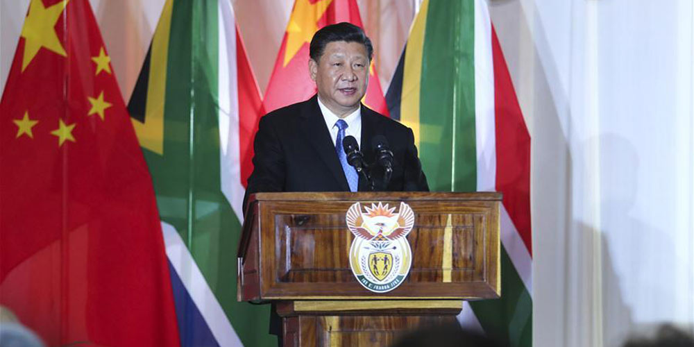 Presidente Xi pede que China e África do Sul continuem fazendo esforços para laços mais estreitos