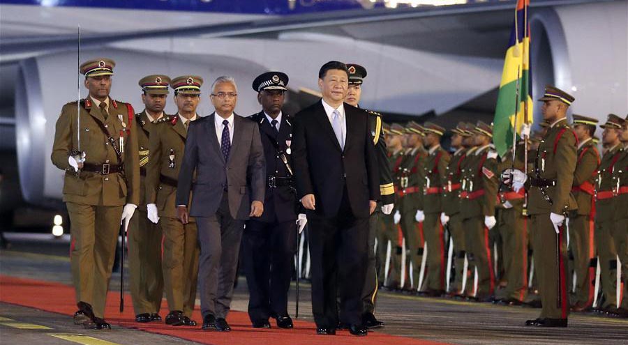 Presidente chinês chega a Maurício para visita amistosa