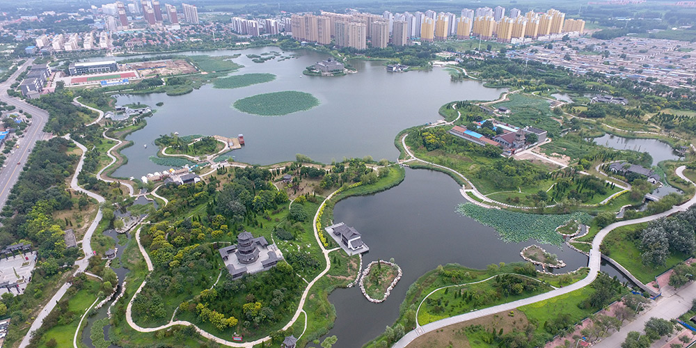 Parque ecológico Yingzhou em Hebei