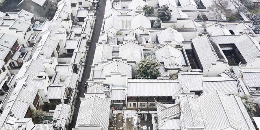Paisagem de neve em toda a China