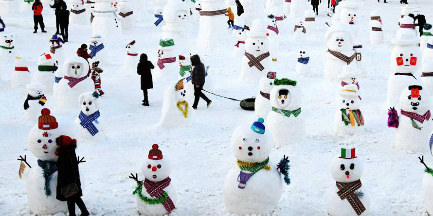 Diversas atividades em gelo e neve são organizadas em Harbin para celebrar ano novo de 2019