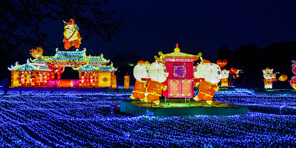 Festival de lanternas em Wuzhen, leste da China