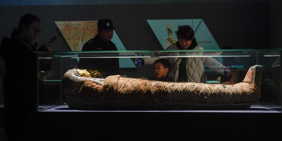 Exposição sobre a antiga civilização egípcia na Galeria do Lago Oeste em Hangzhou