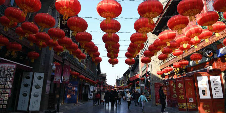 Fotos: Antiga rua cultural de Tianjin decorada para o Festival da Primavera