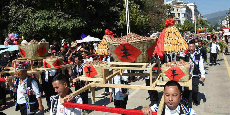 Desfile em Yunnan celebra Ano Novo Lunar Chinês