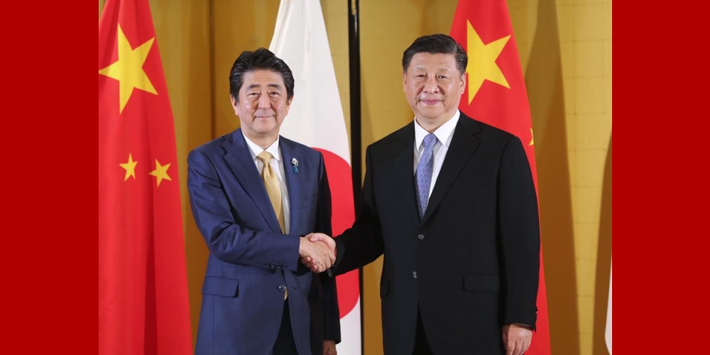 Xi e Abe concordam em construir relações China-Japão de acordo com as necessidades da nova era