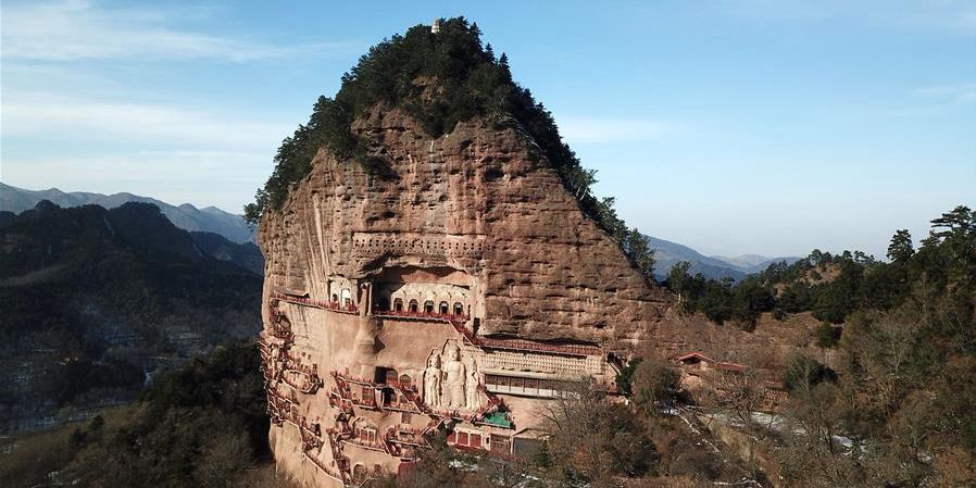 Fotos: Grutas da montanha Maiji na cidade de Tianshui, noroeste na China