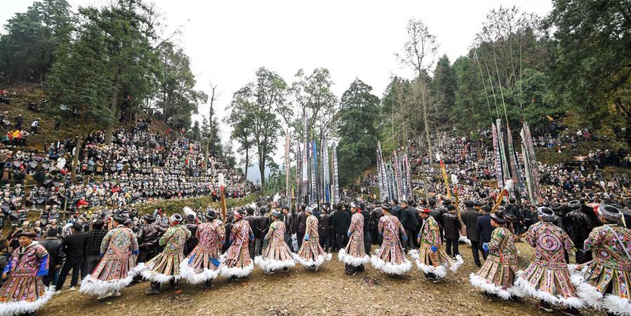 Celebração do Festival "Gu Zang" em Guizhou
