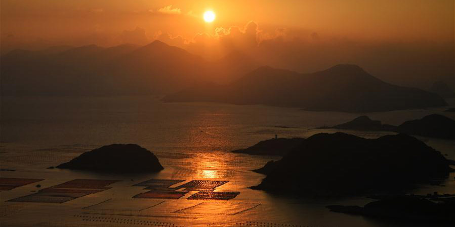 Cenário do distrito de Xiapu em Fujian