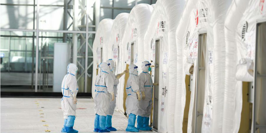 12 laboratórios infláveis Huoyan para testes de ácido nucleico para COVID-19 entram em operação em Harbin