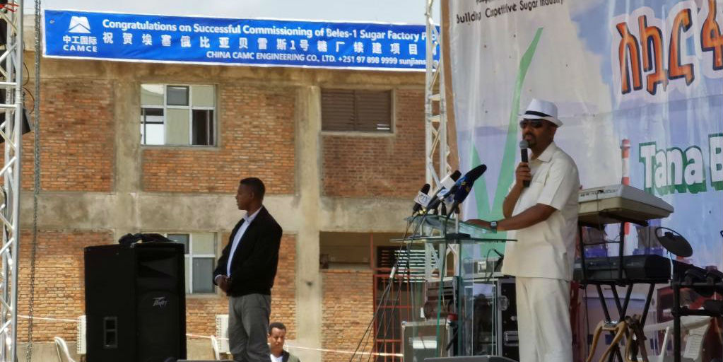 Primeiro-ministro etíope inaugura fábrica de açúcar construída pela China